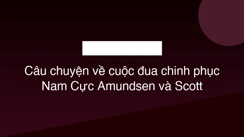 Câu chuyện về cuộc đua chinh phục Nam Cực Amundsen và Scott