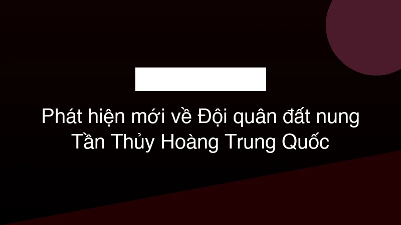 Hình ảnh minh họa Phát hiện mới về Đội quân đất nung Tần Thủy Hoàng Trung Quốc